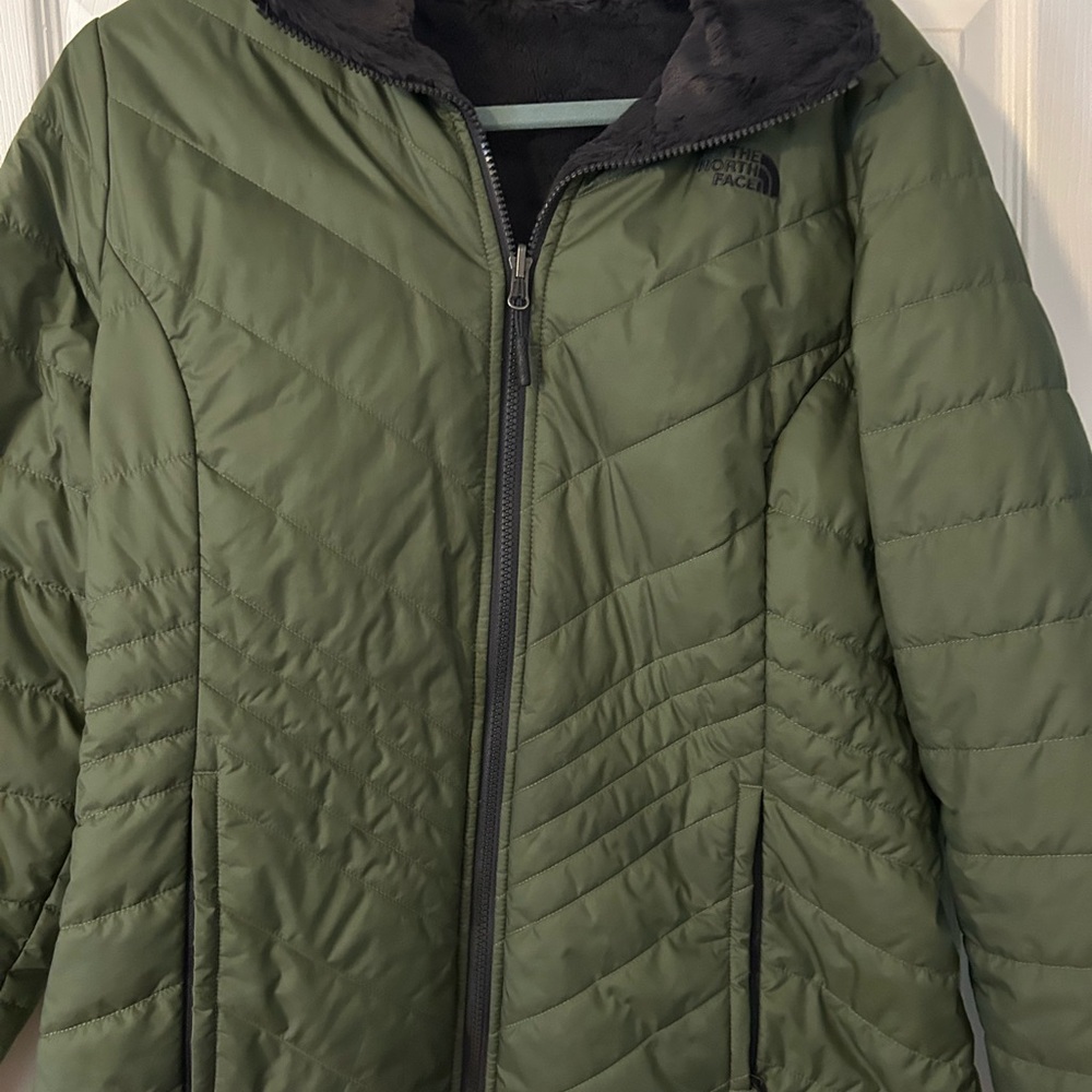 The North Face Women's Green Reversible Jacket Size Large - Picture 8 of 8